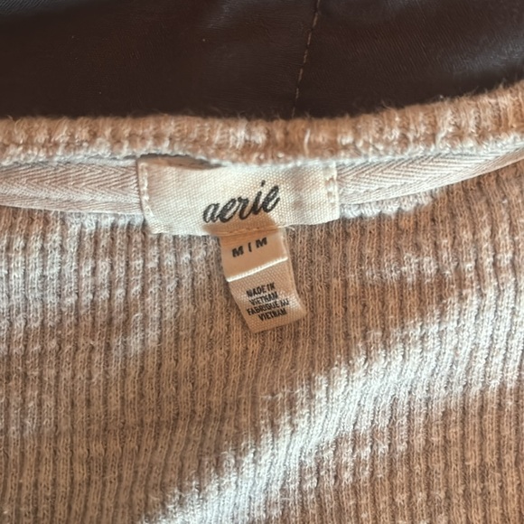 Aerie Cream Sleeveless Polo Crop Top - Picture 2 of 4